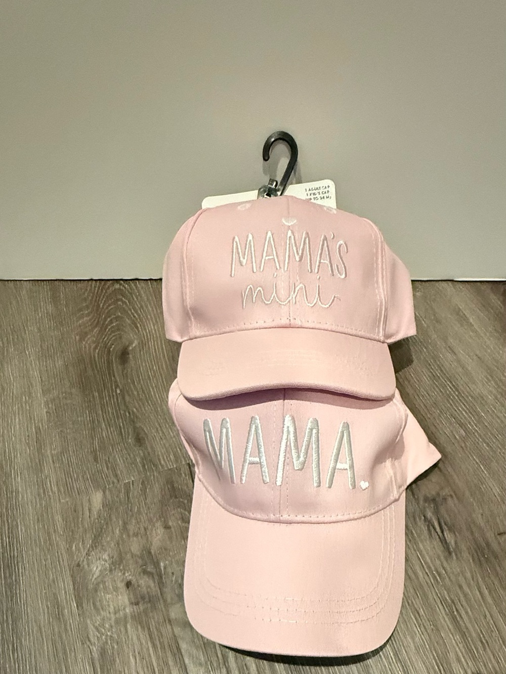 Super Cute Mama & Mama's Mini Pink Baseball Caps- Set of 2- NWT